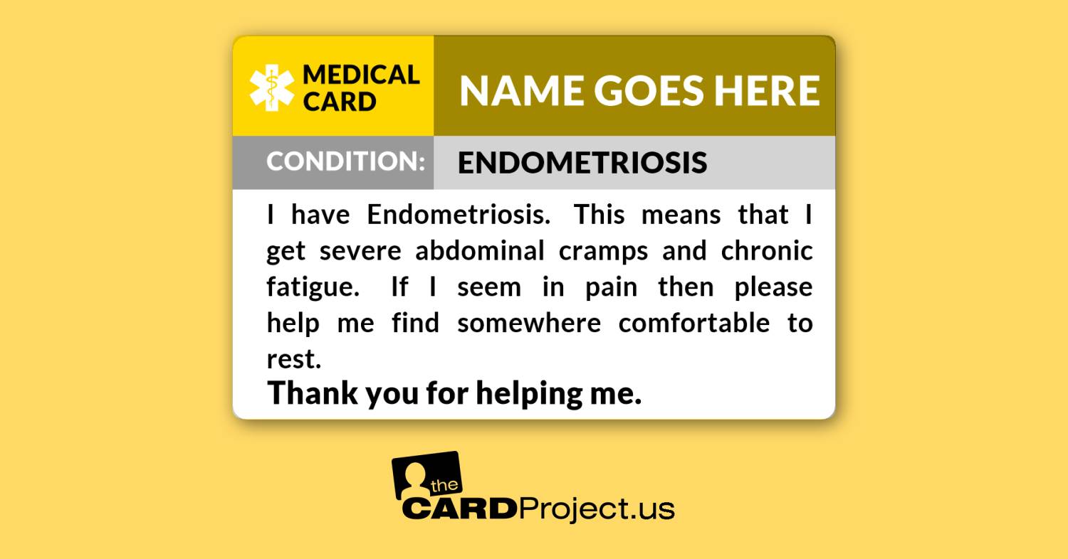 Endometriosis Medical ID (FRONT)